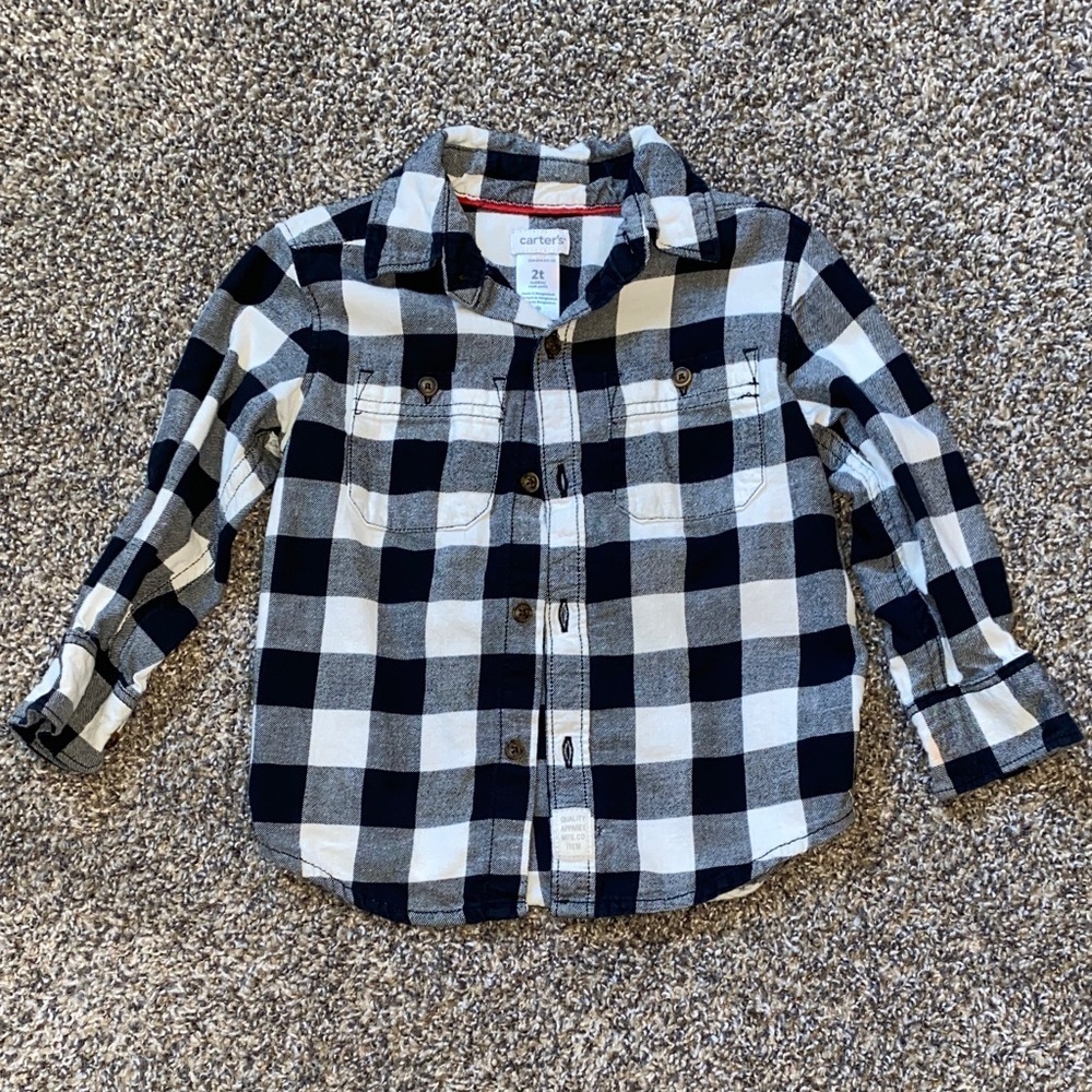 2T Buffalo Plaid Button Down